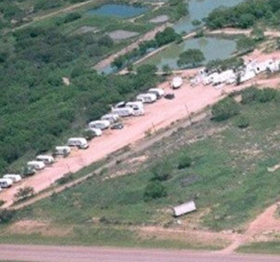 Aerial view of cotulla rv park,