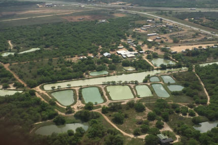 aerial view of cotulla fish hatchery & rv park